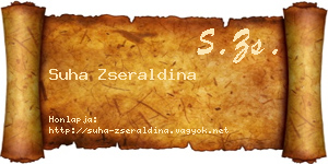 Suha Zseraldina névjegykártya